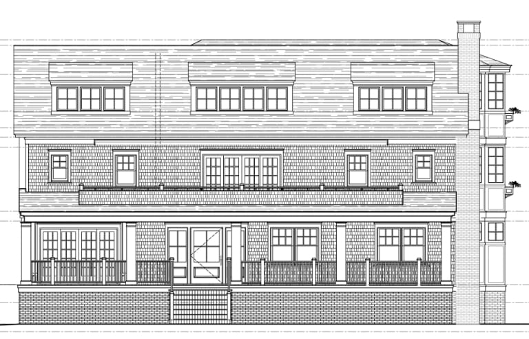 Elevation drawing for the Avalon renovation and addition