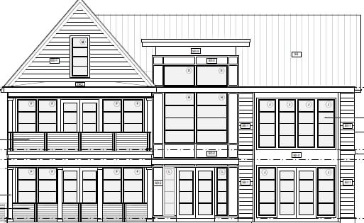 Rear elevation rendering for the Emerald Beach oceanfront new build