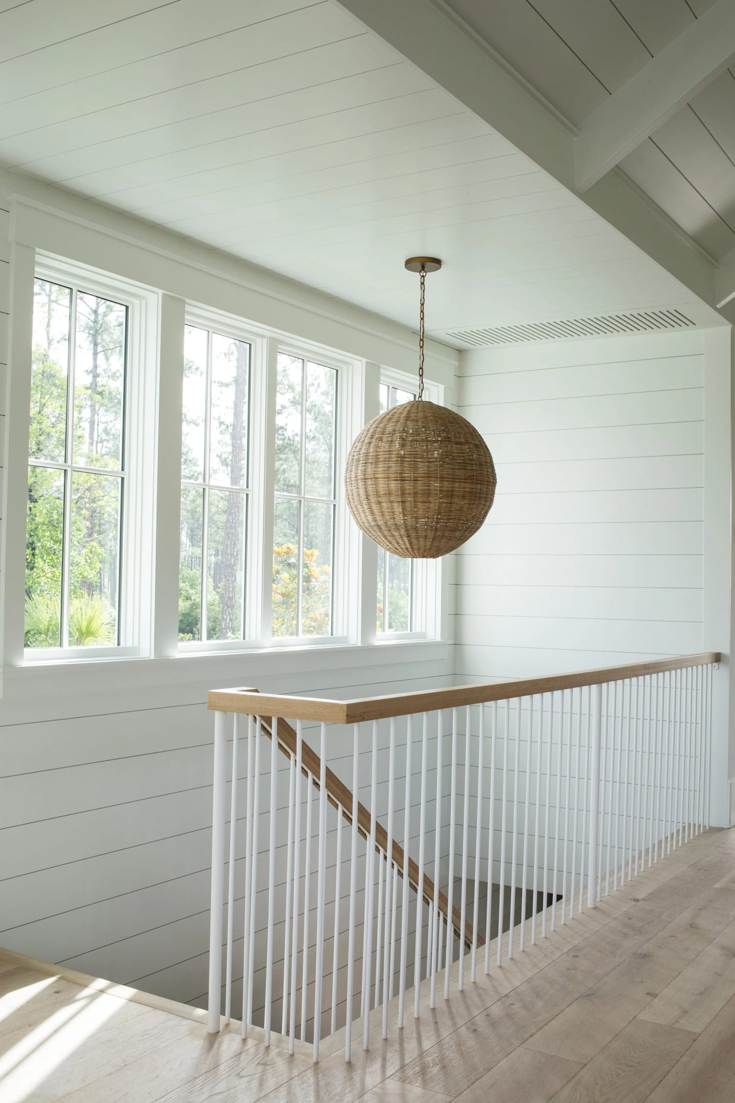 Stair pendant, Duck Crossing Residence in Palmetto Bluff, South Carolina