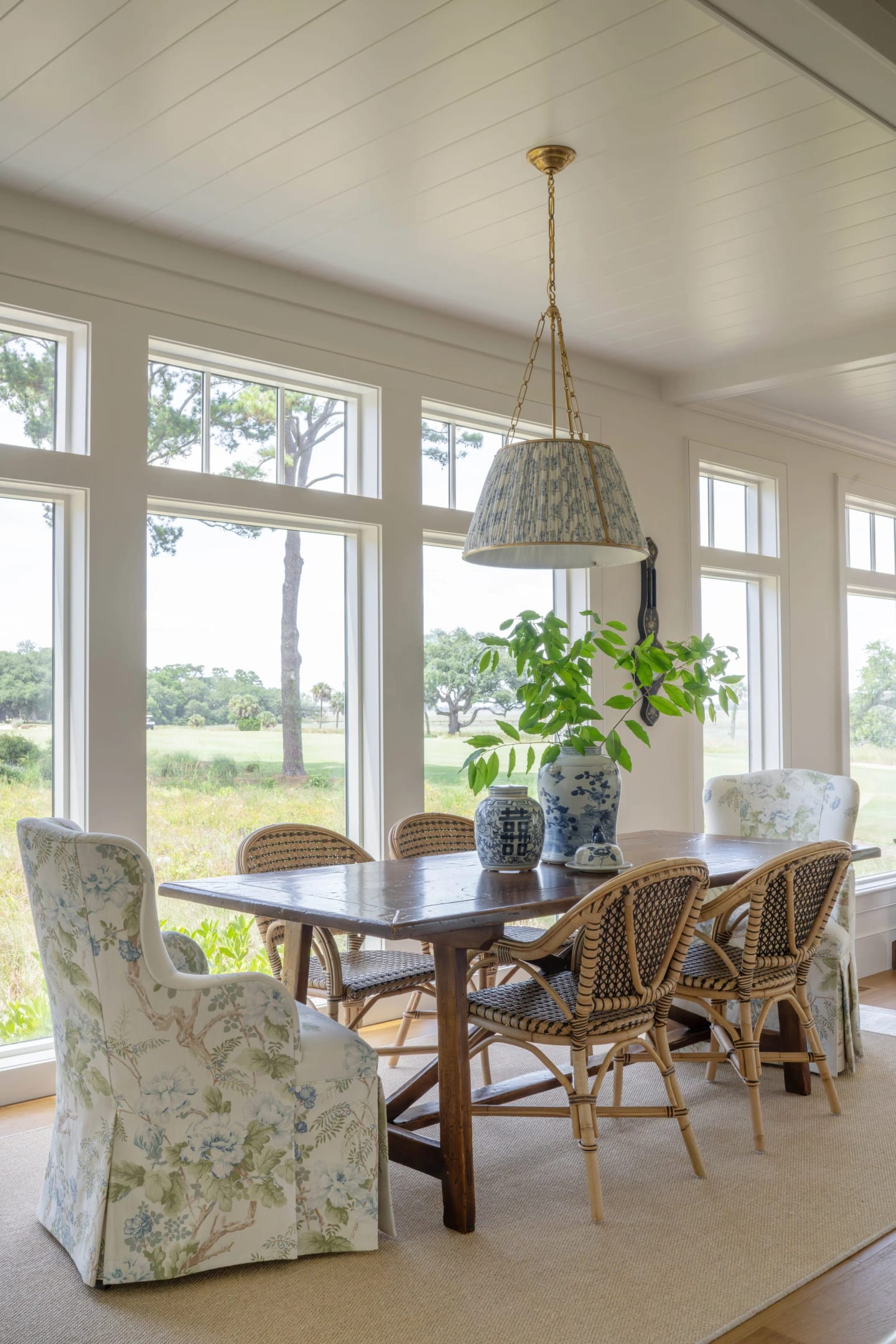 Dining water view, Lowcountry Waterfront Home on Spring Island, South Carolina
