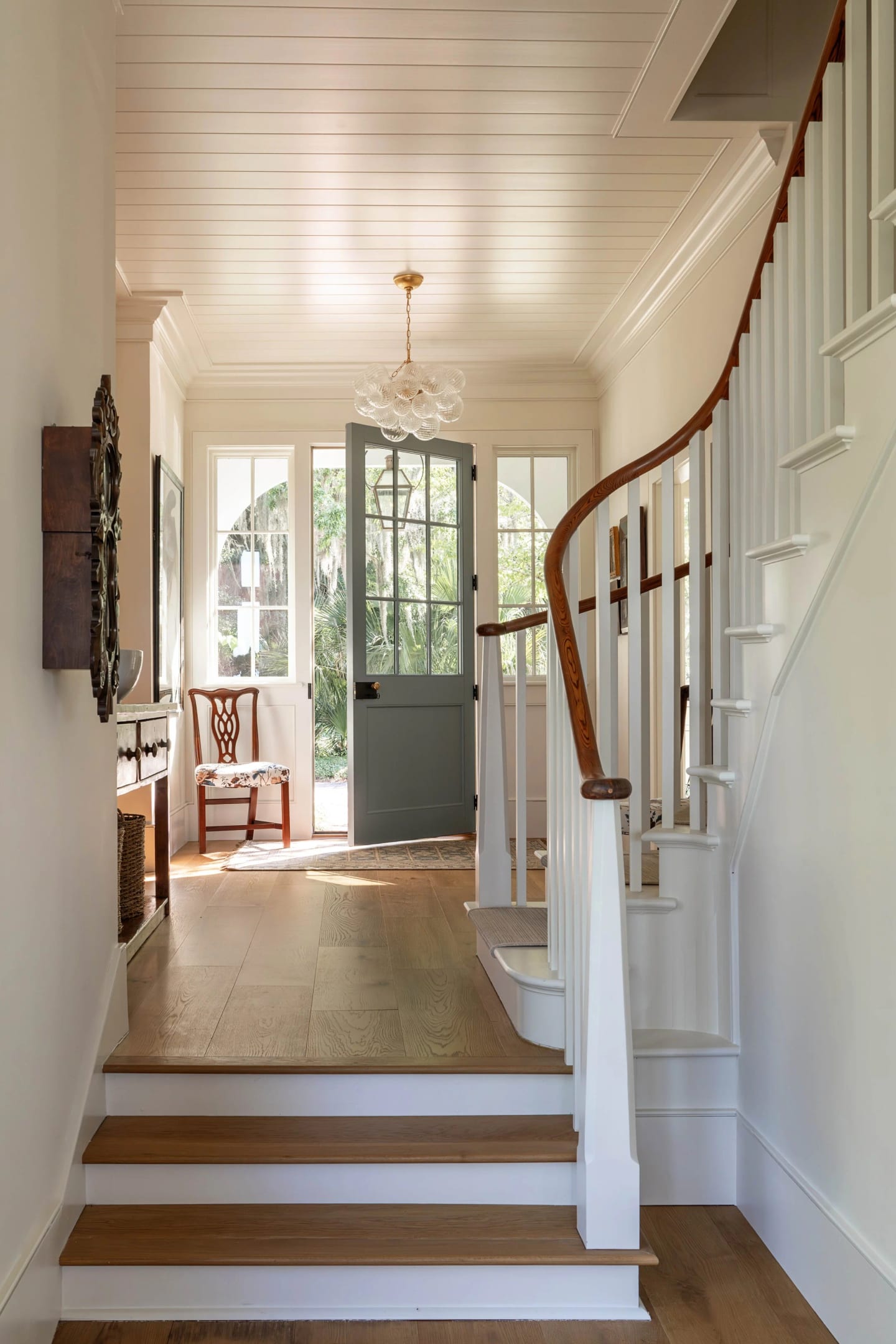 Stair hall, Lowcountry Waterfront Home on Spring Island, South Carolina